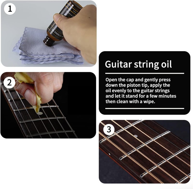 ROFFEE Store 50ml String Oil, Guitar String Care/Cleaning/Polishing Accessories, Lubricant for Guitar, Ukulele - Image 2